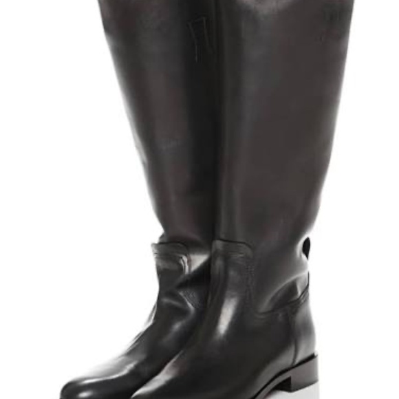 Rag & Bone Sleek Black Leather "Holly" Equestrian Knee High Riding Boot Sz 39 - Picture 2 of 14